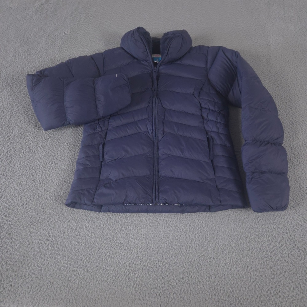 Columbia Jacket Womens Medium Blue‎ Autumn Park Down Omni-Heat Puffer Insulated